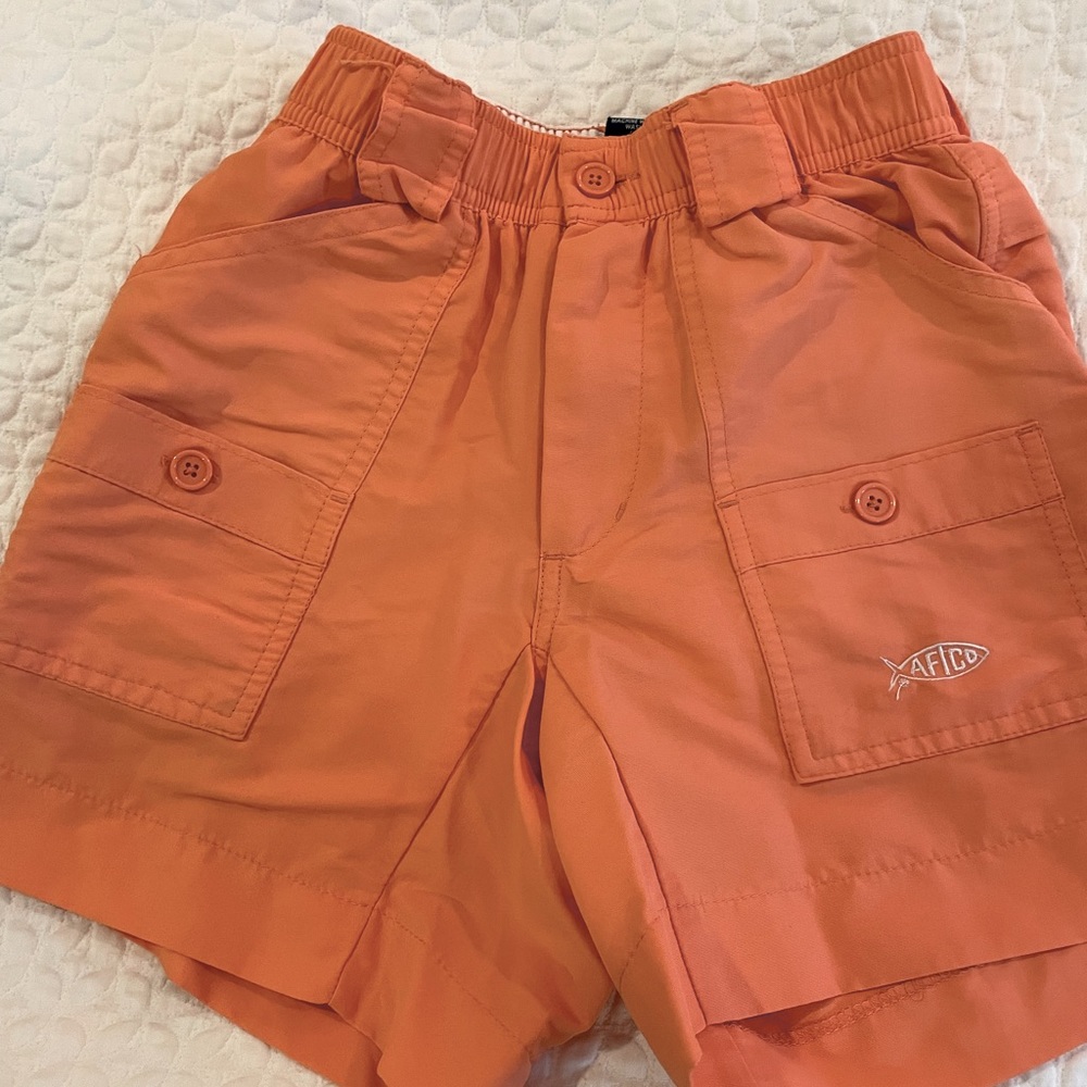 Boys AFTCO shorts in Orange. EUC. Size 24